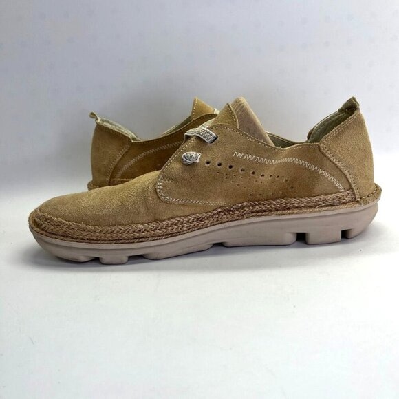 On Foot Silken Perforated Sneaker Women's Size 42 Brown Suede Casual Comfort - Picture 9 of 16